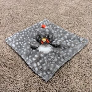 Mary Meyer Rooster Chicken Baby Lovey Security Blanket Polka Dots Gray Plush Toy